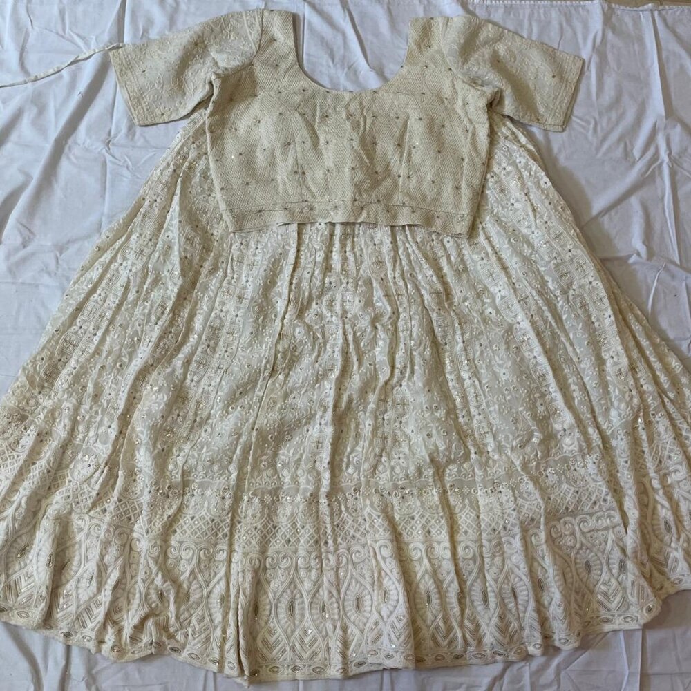 Chikankari White Lehenga - image 1